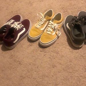 Yellow old skool low top VANS